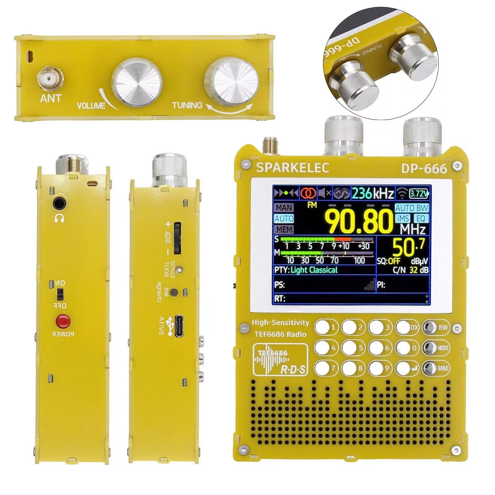 Neues DP-666 TEF6686 Radio mit – Devkitc Bewertung und Preis